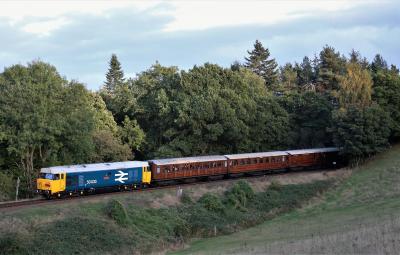 50033 at Severn Valley Railway - Eardington Bank. &copy; stevexos