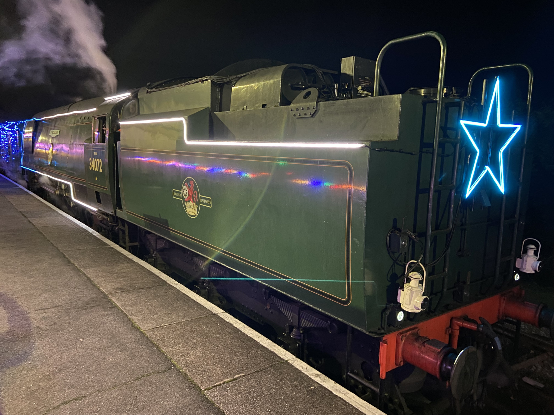 Photo of 34072 steam at Mid Hants Railway - Alton — trainlogger