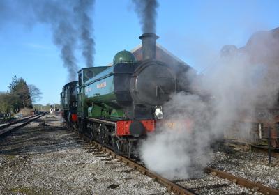 7754 steam at East Somerset Railway - Cranmore. &copy; AJax