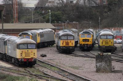 56301,56098,56103,47749,56081 at Leicester TMD. &copy; al66class59