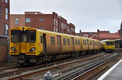 507029,507028 at New Brighton. &copy; Brodie