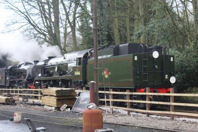 34046 steam at Keighley & Worth Valley Railway - Haworth depot. &copy; ConnorsRailPhotography