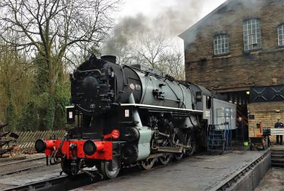 USA 5820 at Keighley & Worth Valley Railway - Haworth depot. &copy; stevexos