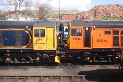 20901,20314 at Barrow Hill. &copy; trainlogger