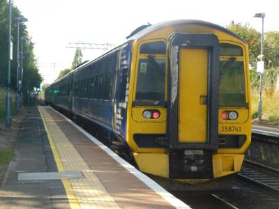 158741 at South Gyle. &copy; Trainman5862