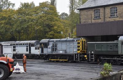 08266,37075,D9520 at Keighley & Worth Valley Railway - Haworth depot. &copy; Brodie