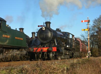 2807 steam at South Devon Railway - Bishops Bridge Loop. &copy; AJax