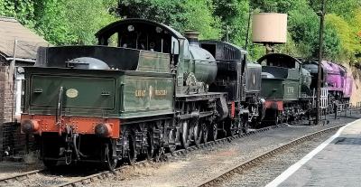 2999 steam,1501 steam,2857 steam,34027 steam at Severn Valley Railway - Bewdley. &copy; Geoff