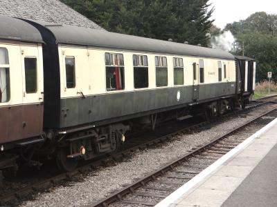35487 coach at East Somerset Railway - Cranmore. &copy; MJM