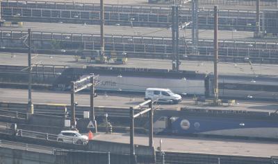 9702 at Cheriton Eurotunnel. &copy; MJM