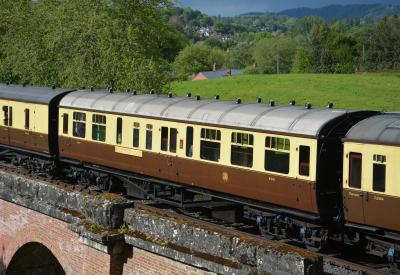 GWR9581 coach at Severn Valley Railway - Oldbury Viaduct. &copy; AJax