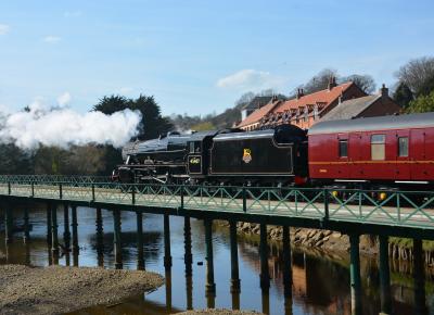 45407 steam at Ruswarp. &copy; AJax