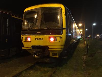 166208 at Redhill Loco Sidings. &copy; Pape_Timmo