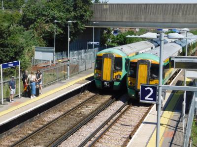 377452,377322 at Hilsea. &copy; Trainman5862
