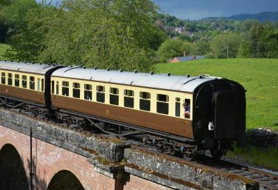 GWR1146 coach at Severn Valley Railway - Oldbury Viaduct. &copy; AJax
