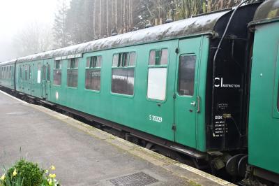 35329 coach at Mid Hants Railway - Alresford. &copy; MJM