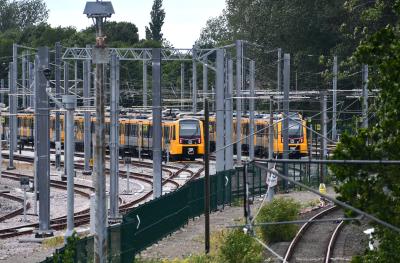 555008 at South Gosforth depot (Tyne & Wear Metro). &copy; MJM