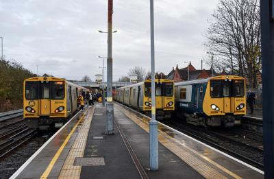 507001,507018,508104 at Birkenhead North. &copy; Brodie