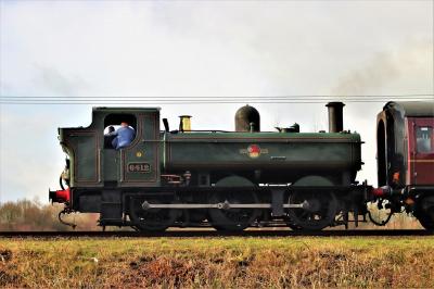 6412 Steam at Burrs Country Park - East Lancashire Railway. &copy; stevexos