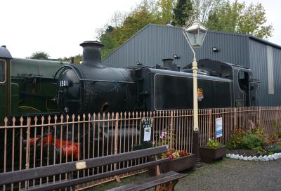 1501 steam at Severn Valley Railway - Bridgnorth Locomotive Works. &copy; AJax