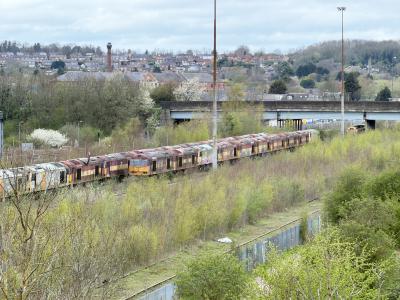 60027,60069,60067,60003,60058,60051,60005,60053,60025,60088 at Toton New Bank Sidings. &copy; Luivery