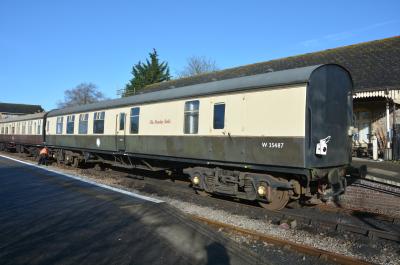 35487 coach at East Somerset Railway - Cranmore. &copy; AJax