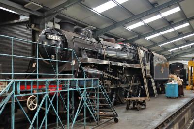75078 Steam at Keighley & Worth Valley Railway - Haworth depot. &copy; stevexos