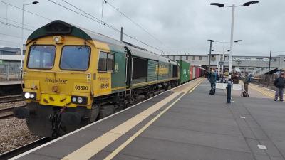 66590 at Peterborough. &copy; Geoff