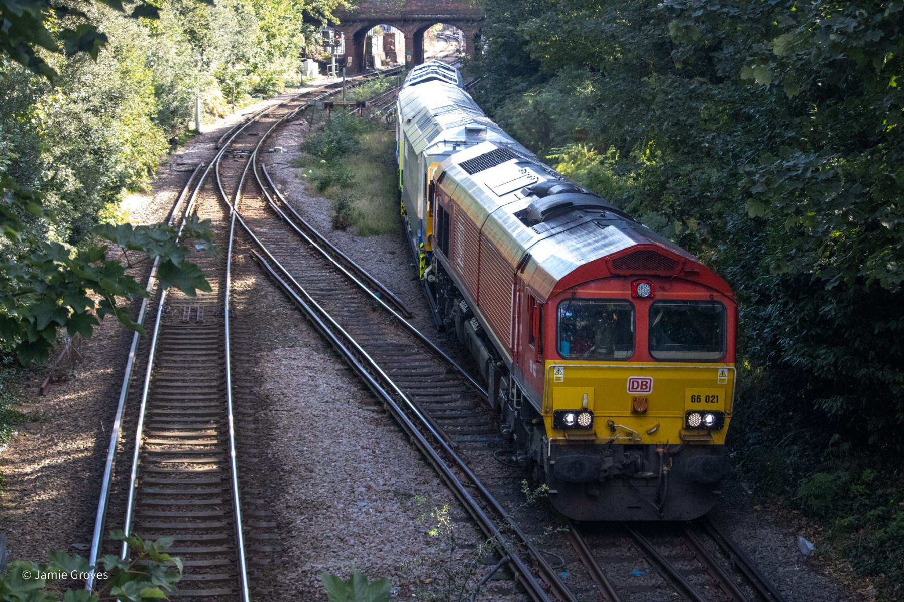 Photo of 66021, DR73957 and 66051 at Milton Road Roadbridge Bournemouth ...