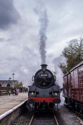 80080 steam at East Lancashire Railway. &copy; Shotts