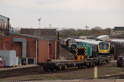 01508,59003,43423,43296,43308,43467 at Eastleigh Works. &copy; al66class59