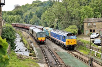 50026 at Keighley & Worth Valley Railway - Haworth. &copy; stevexos