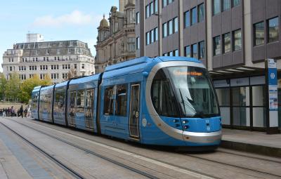 MM 53 at Town Hall (West Midlands Metro). &copy; AJax