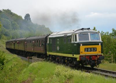 D7018 at Severn Valley Railway - Northwood Lane. &copy; AJax