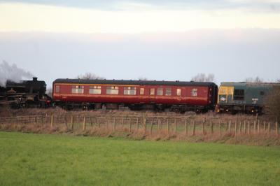 35517 coach at Wensleydale Railway - Swale Bridge. &copy; ConnorsRailPhotography