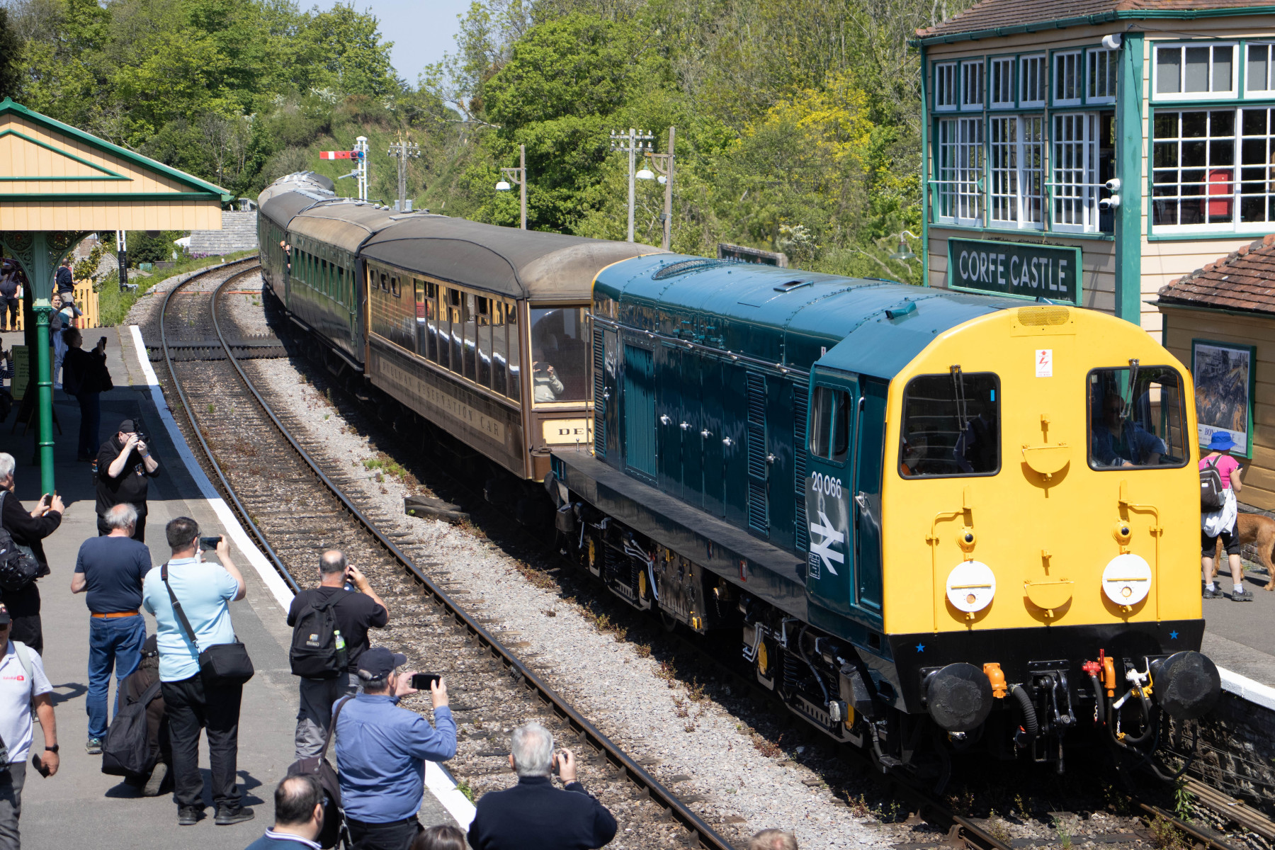 Photo of 20066 at Swanage Railway - Corfe Castle — trainlogger