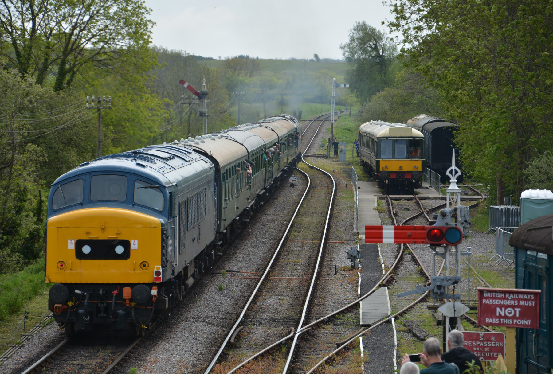 Photo of 45108 at Swanage Railway - Corfe Castle — trainlogger